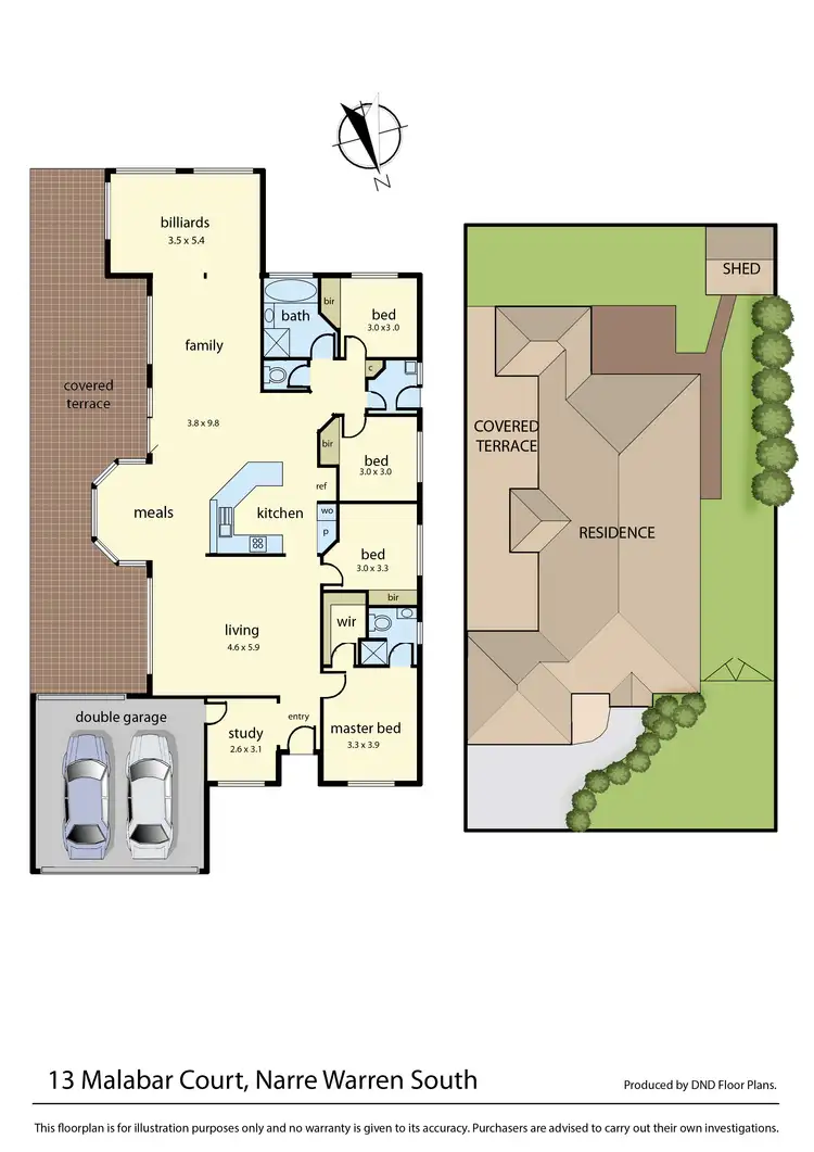 Floorplan of Homely house listing, 13 Malabar Court, Narre Warren South VIC 3805