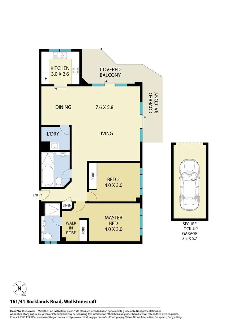 Floorplan of Homely apartment listing, 161/41 Rocklands Road, Wollstonecraft NSW 2065