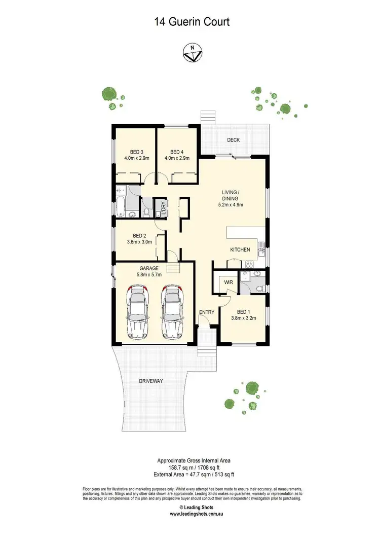 Floorplan of Homely house listing, 14 Guerin Court, Collingwood Park QLD 4301