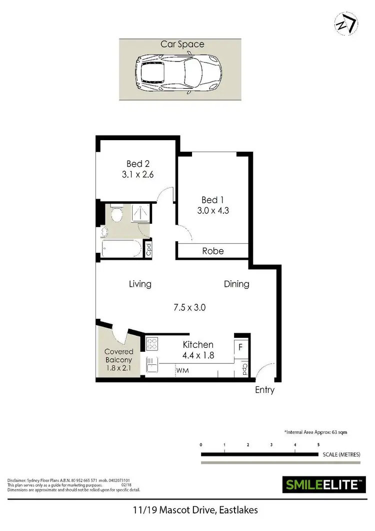 Floorplan of Homely apartment listing, 11/19 Mascot Drive, Eastlakes NSW 2018