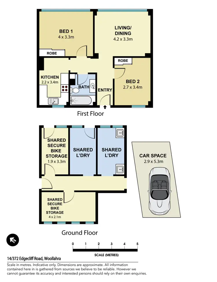 Floorplan of Homely apartment listing, 14/372 Edgecliff Road, Woollahra NSW 2025