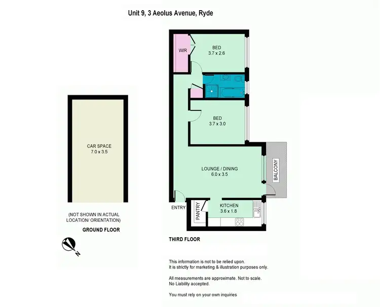 Floorplan of Homely unit listing, 9/3 Aeolus Avenue, Ryde NSW 2112