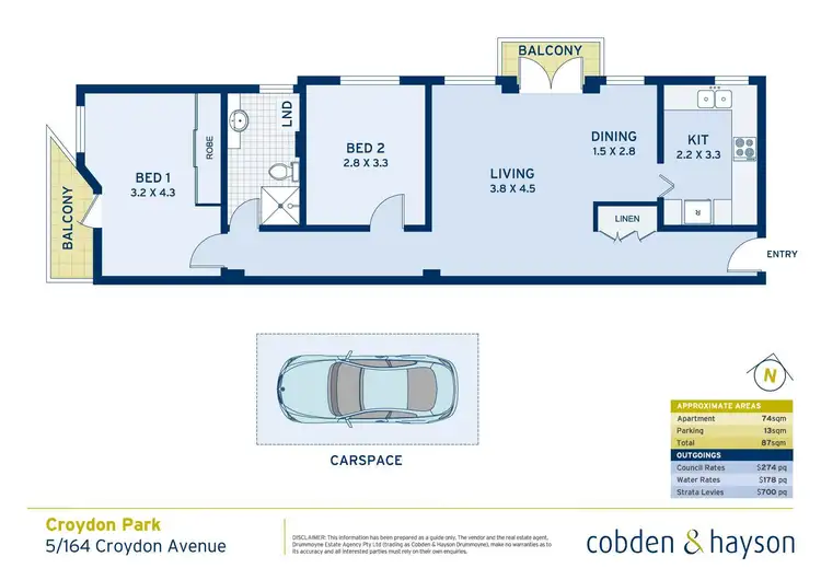 Floorplan of Homely apartment listing, 5/164 Croydon Avenue, Croydon Park NSW 2133