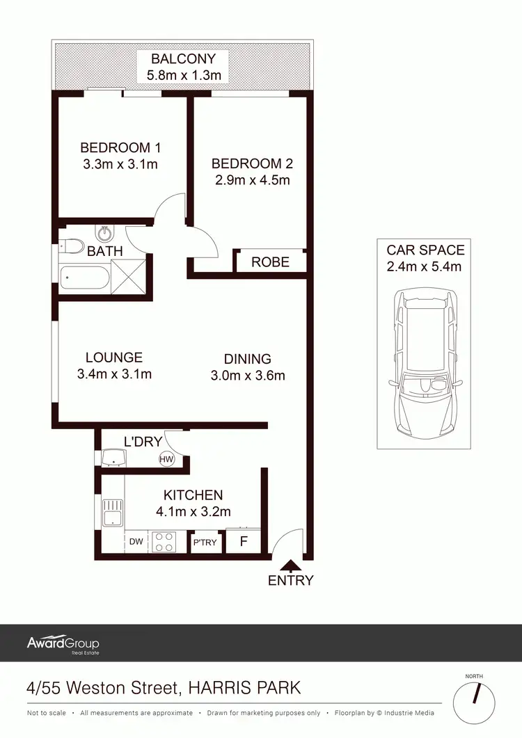 Floorplan of Homely unit listing, 4/55 Weston Street, Harris Park NSW 2150