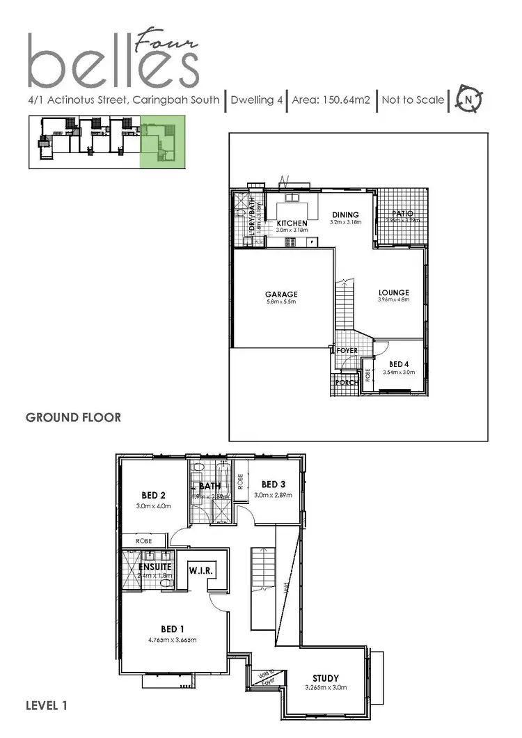 Floorplan of Homely townhouse listing, 4/1 Actinotus Avenue, Caringbah South NSW 2229