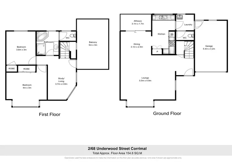 Floorplan of Homely townhouse listing, 2/68 Underwood Street, Corrimal NSW 2518