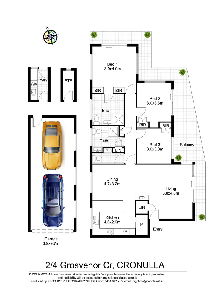 Floorplan of Homely apartment listing, 2/4 Grosvenor Crescent, Cronulla NSW 2230