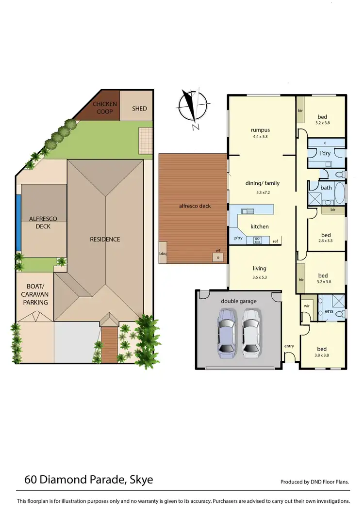 Floorplan of Homely house listing, 60 Diamond Parade, Skye VIC 3977