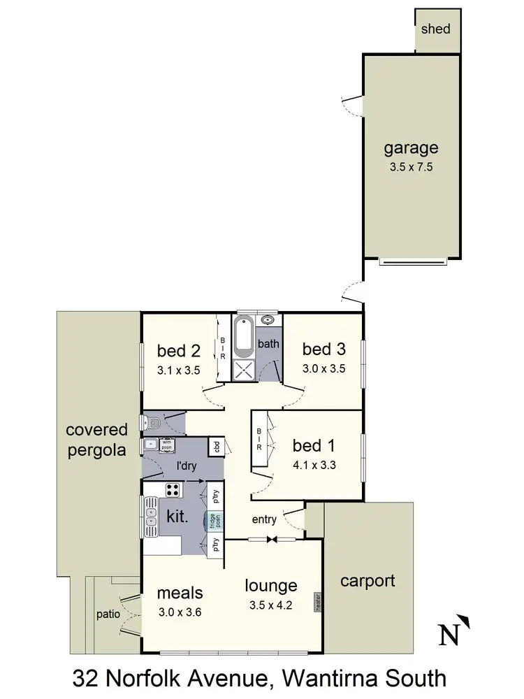Floorplan of Homely house listing, 32 Norfolk Avenue, Wantirna South VIC 3152