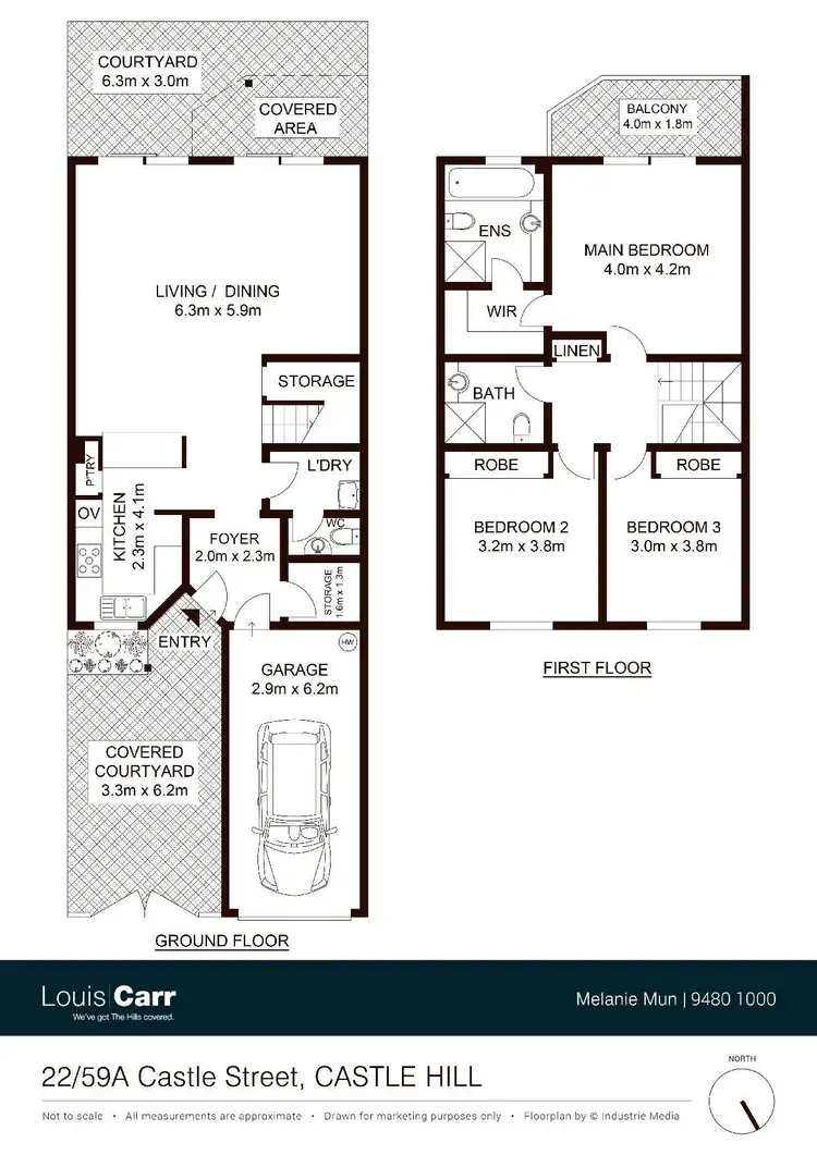 Floorplan of Homely townhouse listing, 22/59A Castle Street, Castle Hill NSW 2154