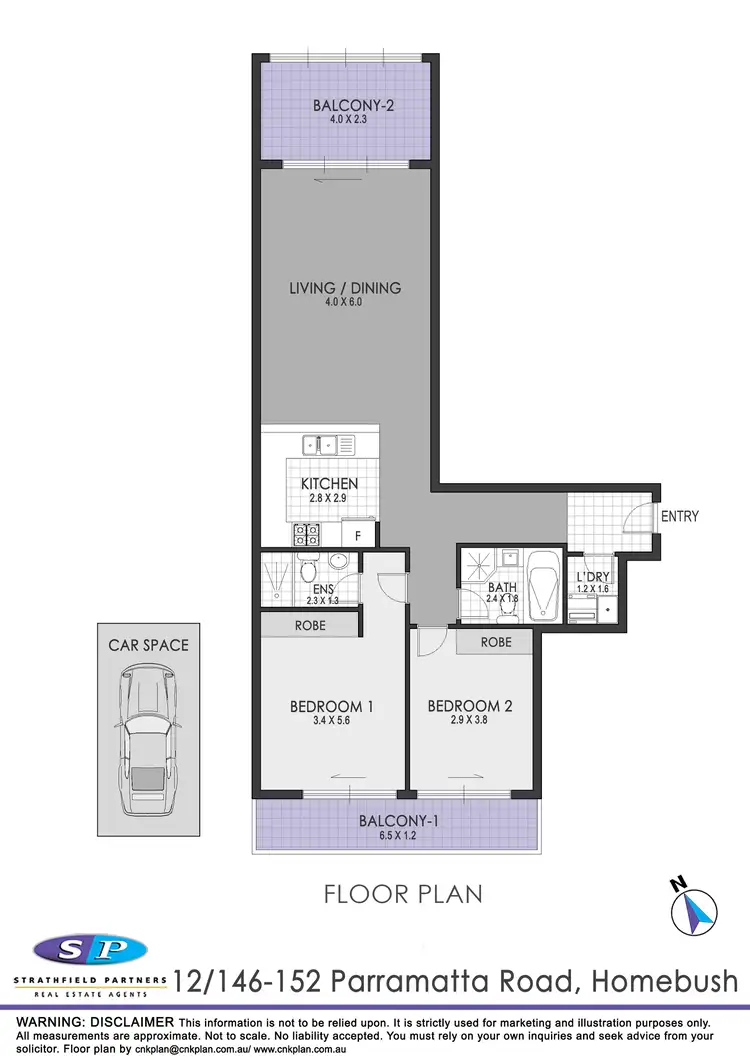 Floorplan of Homely apartment listing, 12/146 Parramatta Road, Homebush NSW 2140