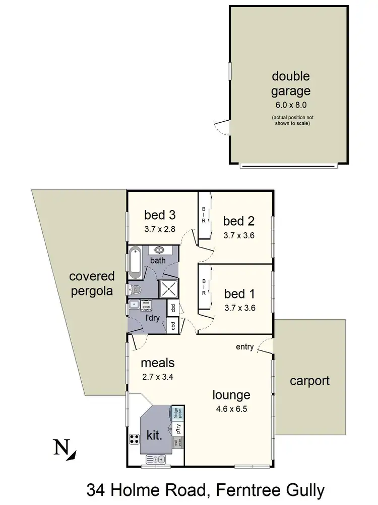 Floorplan of Homely house listing, 34 Holme Road, Ferntree Gully VIC 3156