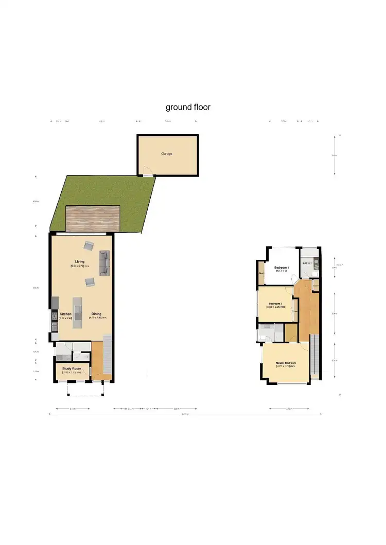 Floorplan of Homely townhouse listing, 2/82 Kernot Street, South Kingsville VIC 3015