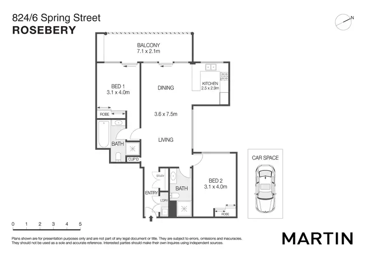 Floorplan of Homely apartment listing, 824/6 Spring Street, Rosebery NSW 2018