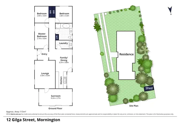 Floorplan of Homely house listing, 12 Gilga Street, Mornington VIC 3931