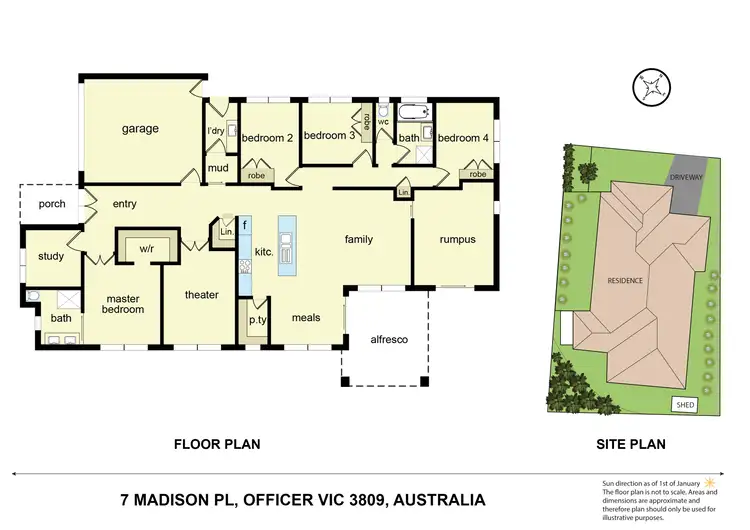 Floorplan of Homely house listing, 7 Madison Place, Officer VIC 3809