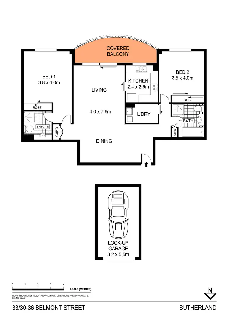 Floorplan of Homely apartment listing, 33/30 Belmont Street, Sutherland NSW 2232