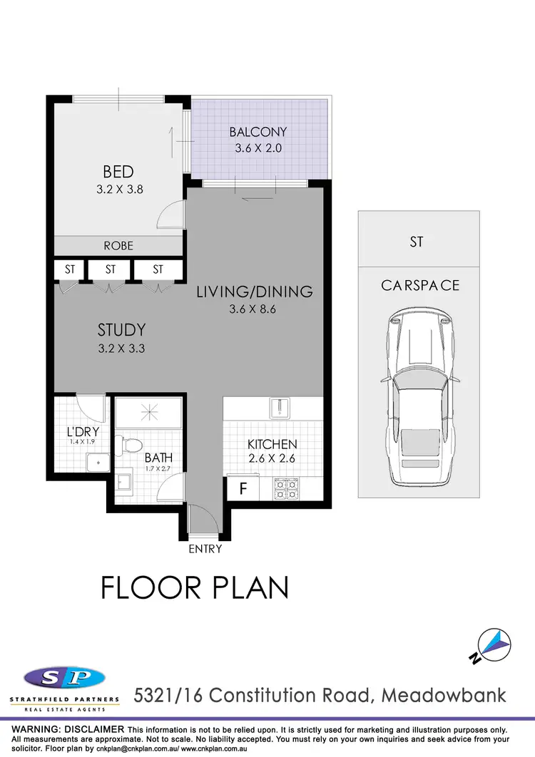 Floorplan of Homely apartment listing, 5321/16 Constitution Road, Meadowbank NSW 2114