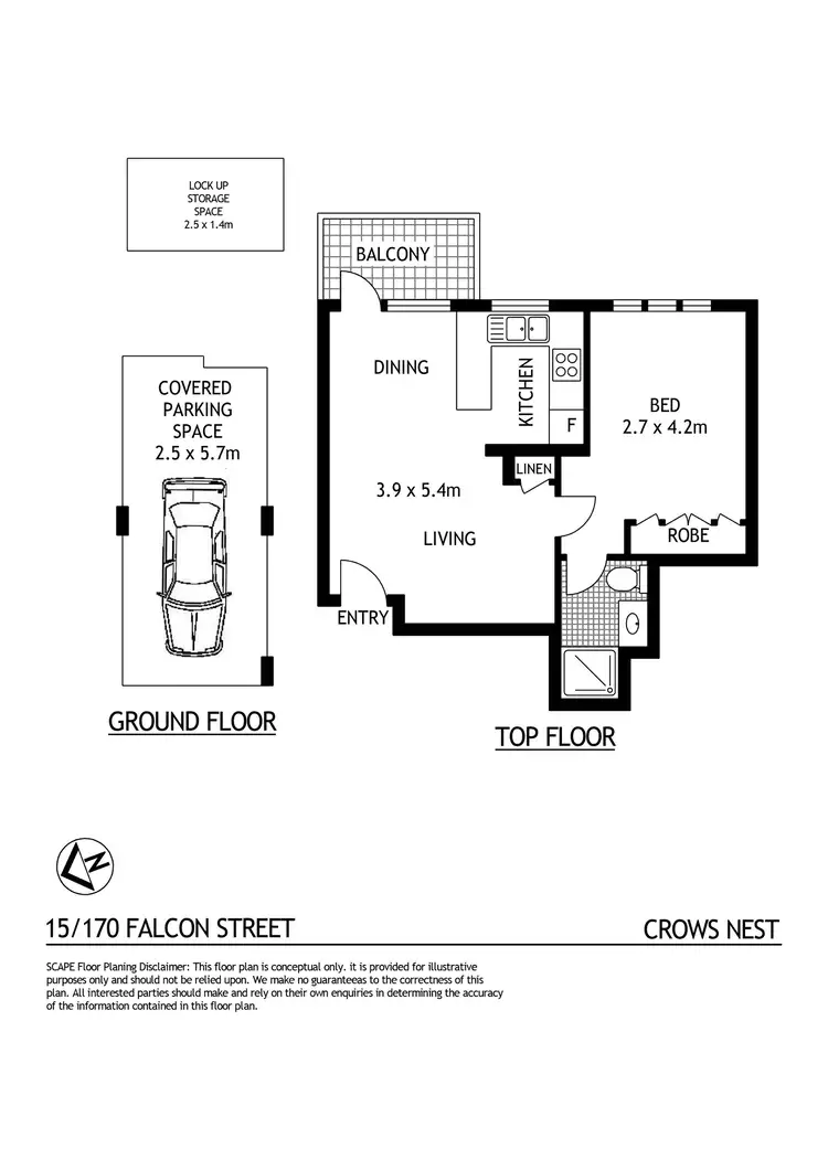 Floorplan of Homely apartment listing, 15/170 Falcon Street, Crows Nest NSW 2065