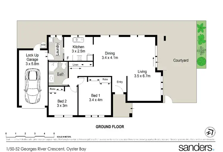 Floorplan of Homely villa listing, 1/50-52 Georges River Crescent, Oyster Bay NSW 2225