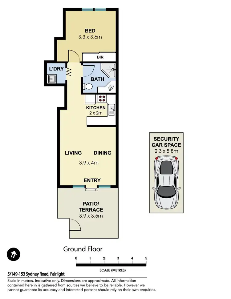 Floorplan of Homely apartment listing, 5/149-153 Sydney Road, Fairlight NSW 2094