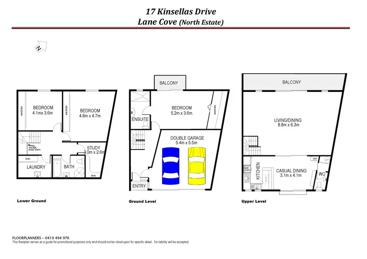 Floorplan of Homely townhouse listing, 17 Kinsellas Drive, Lane Cove North NSW 2066