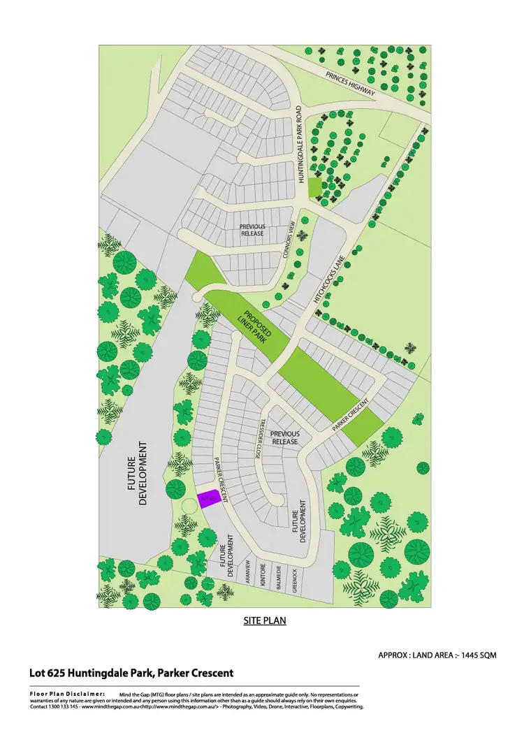 Floorplan of Homely land listing, Lot 625 Huntingdale Park, Parker Crescent, Berry NSW 2535