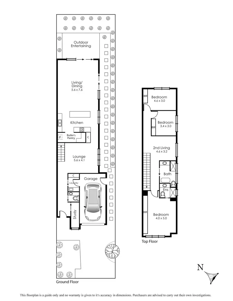 Floorplan of Homely townhouse listing, 24A Paul Street, Cheltenham VIC 3192
