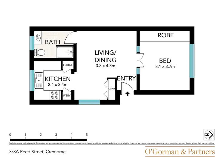 Floorplan of Homely apartment listing, 3/3A Reed Street, Cremorne NSW 2090