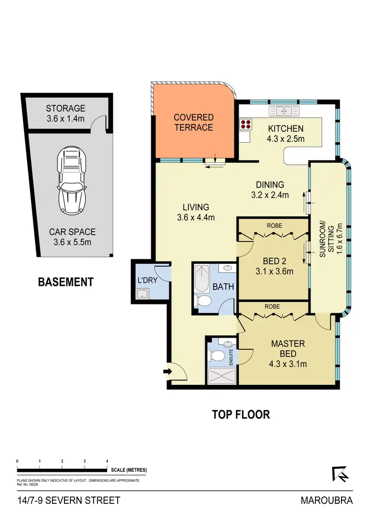 Floorplan of Homely apartment listing, 14/7-9 Severn Street, Maroubra NSW 2035