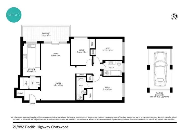 Floorplan of Homely apartment listing, 21/882 Pacific Highway, Chatswood NSW 2067