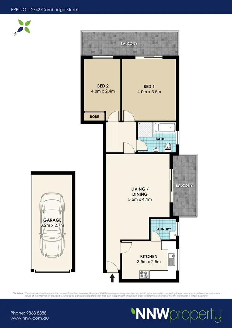 Floorplan of Homely unit listing, 12/42 Cambridge Street, Epping NSW 2121