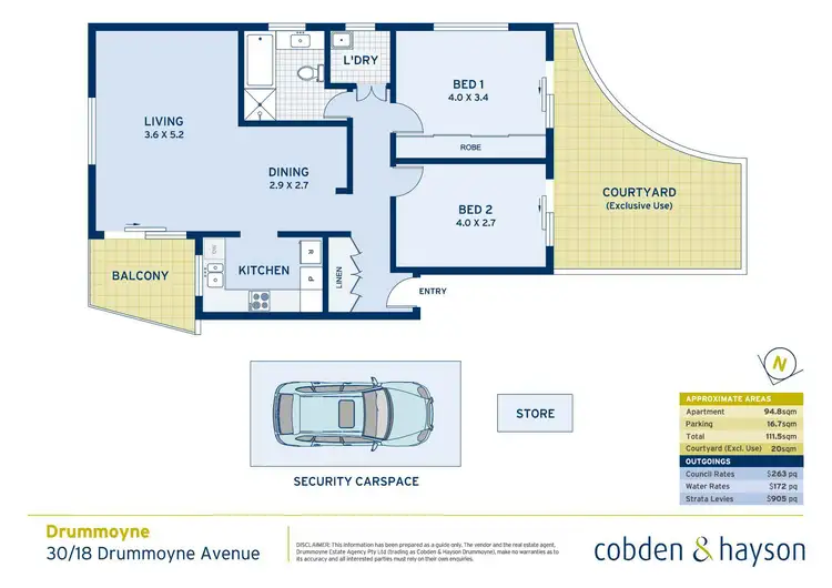 Floorplan of Homely apartment listing, 30/18 Drummoyne Avenue, Drummoyne NSW 2047