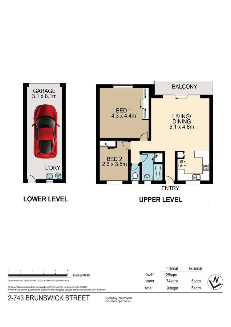 Floorplan of Homely unit listing, 2/743 Brunswick Street, New Farm QLD 4005