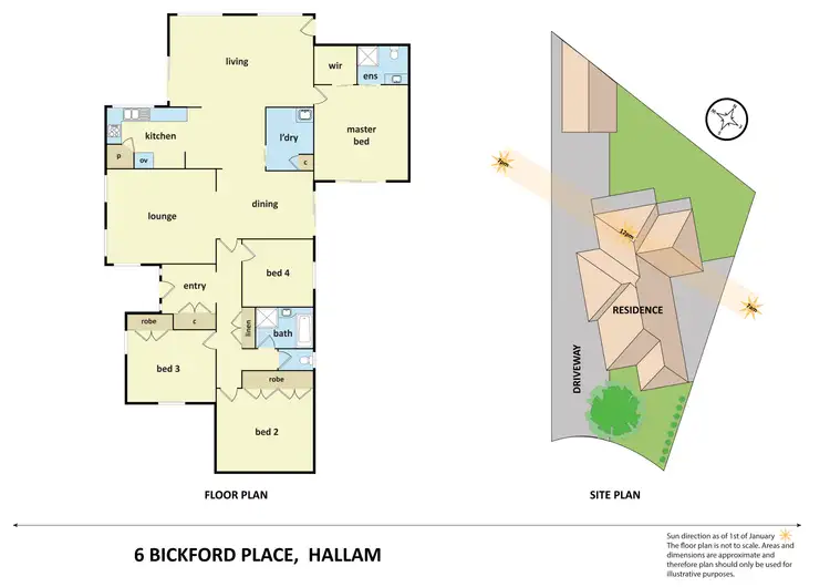 Floorplan of Homely house listing, 6 Bickford Place, Hallam VIC 3803