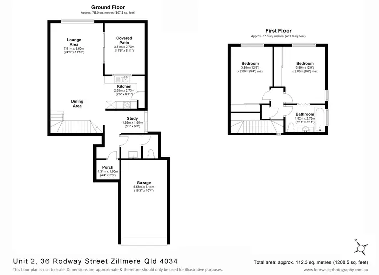 Floorplan of Homely townhouse listing, 2/36 Rodway Street, Zillmere QLD 4034