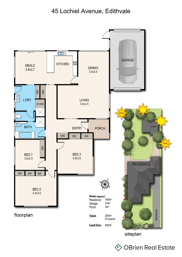 Floorplan of Homely house listing, 45 Lochiel Avenue, Edithvale VIC 3196