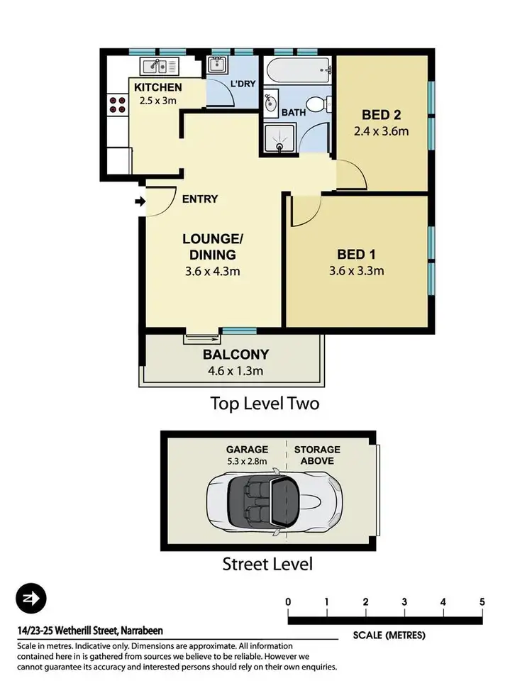 Floorplan of Homely apartment listing, Level 2/14/23-25 Wetherill Street, Narrabeen NSW 2101
