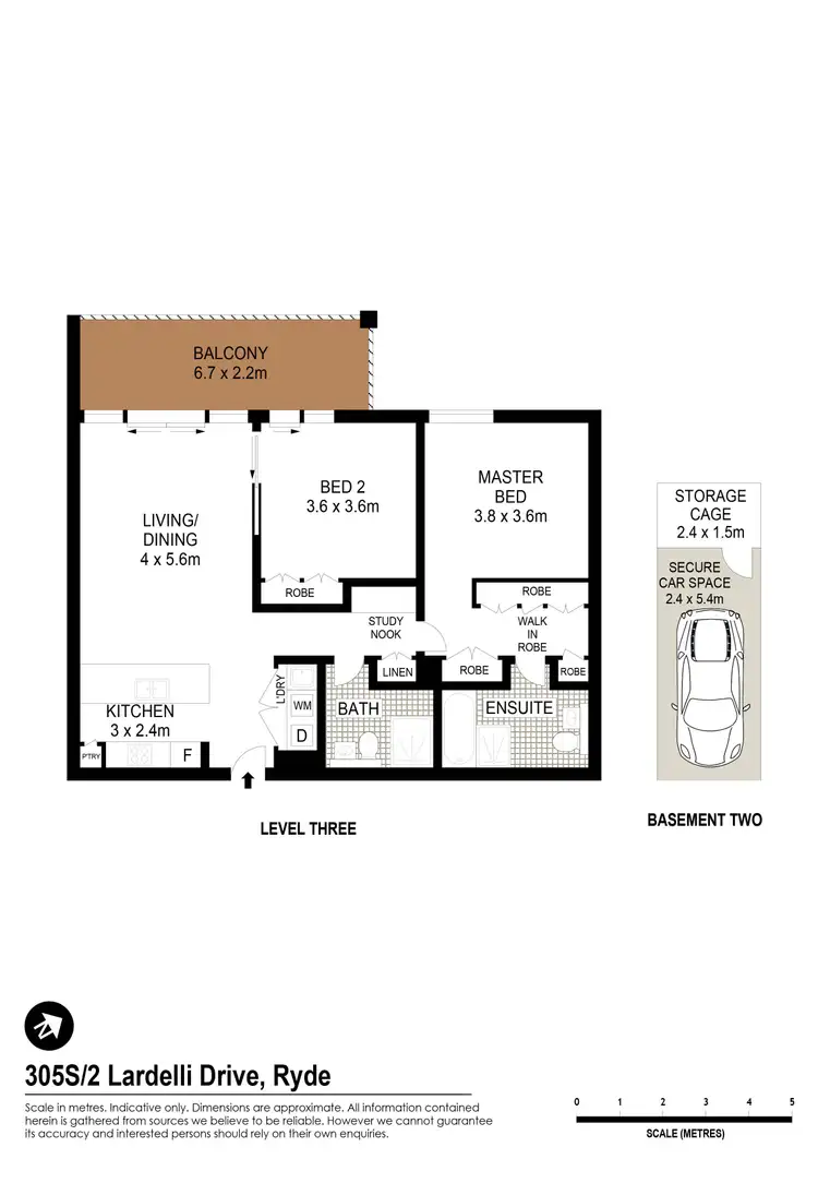 Floorplan of Homely apartment listing, 305s/2 Lardelli Drive, Ryde NSW 2112