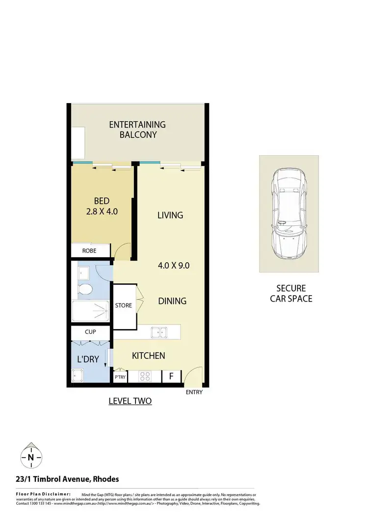 Floorplan of Homely apartment listing, 23/1 Timbrol Avenue, Rhodes NSW 2138