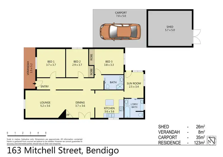 Floorplan of Homely house listing, 163 Mitchell Street, Bendigo VIC 3550