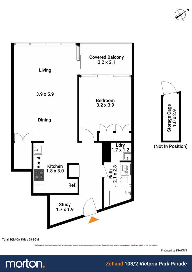 Floorplan of Homely apartment listing, 103/2 Victoria Park Parade, Zetland NSW 2017