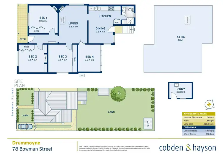 Floorplan of Homely house listing, 78 Bowman Street, Drummoyne NSW 2047