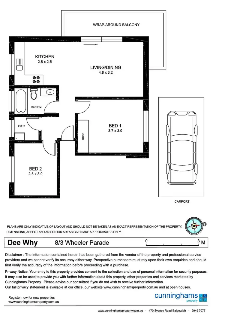 Floorplan of Homely apartment listing, 8/3 Wheeler Parade, Dee Why NSW 2099