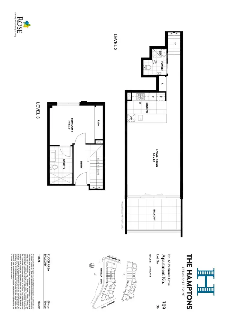 Floorplan of Homely apartment listing, 309/68 Peninsula Drive, Breakfast Point NSW 2137