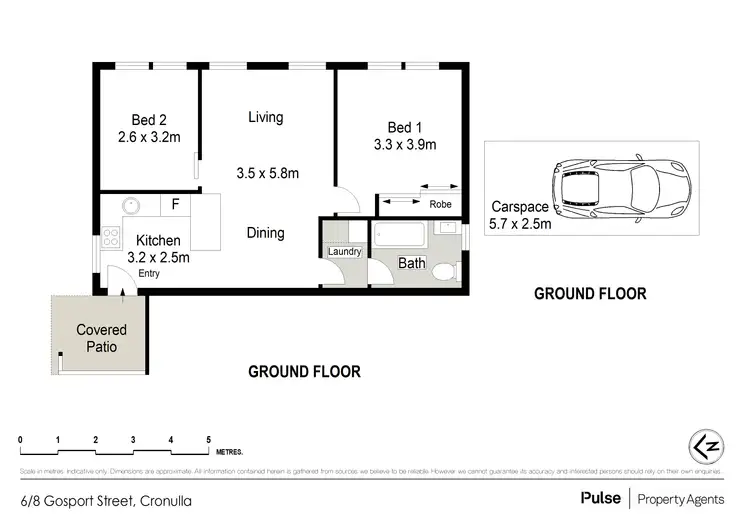 Floorplan of Homely apartment listing, 6/8 Gosport Street, Cronulla NSW 2230