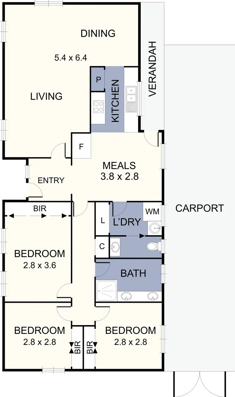 Floorplan of Homely house listing, 94 Longford Crescent, Coolaroo VIC 3048