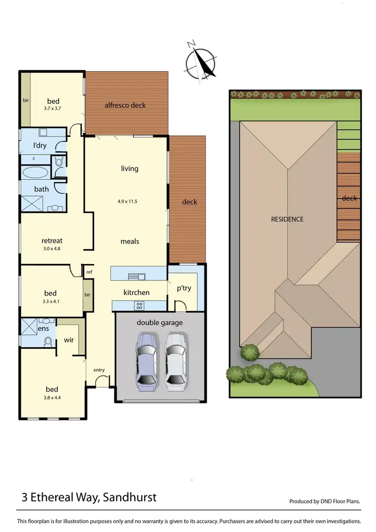 Floorplan of Homely house listing, 3 Ethereal Way, Sandhurst VIC 3977
