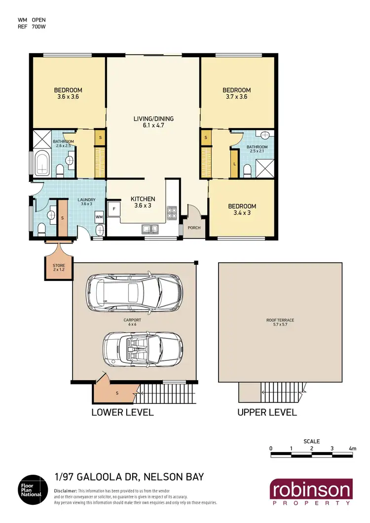 Floorplan of Homely semi-detached listing, 1/97 Galoola Drive, Nelson Bay NSW 2315