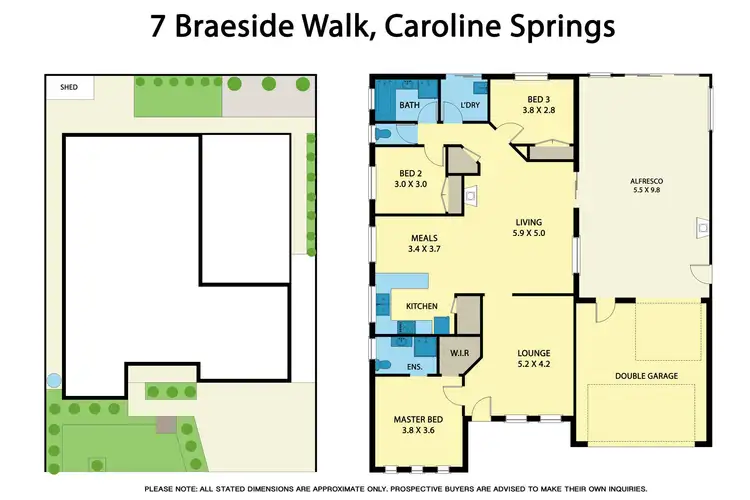 Floorplan of Homely house listing, 7 Braeside Walk, Caroline Springs VIC 3023